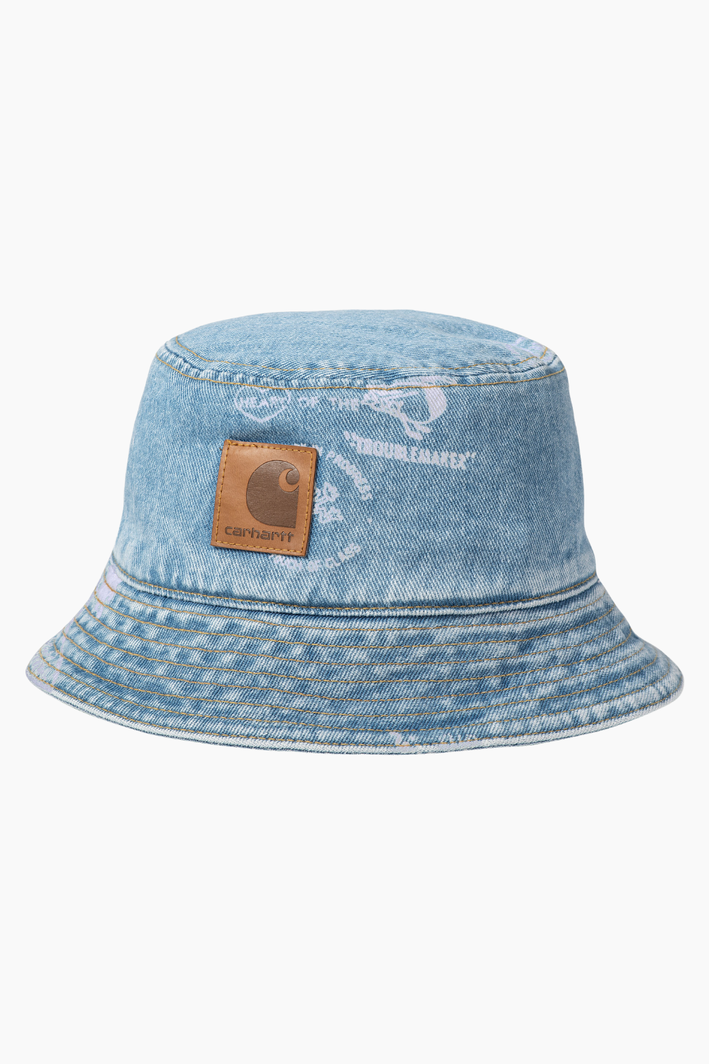 Se Stamp Bucket Hat - Stamp Print (Blue Bleached) - Carhartt WIP - Blå M/L hos QNTS.dk