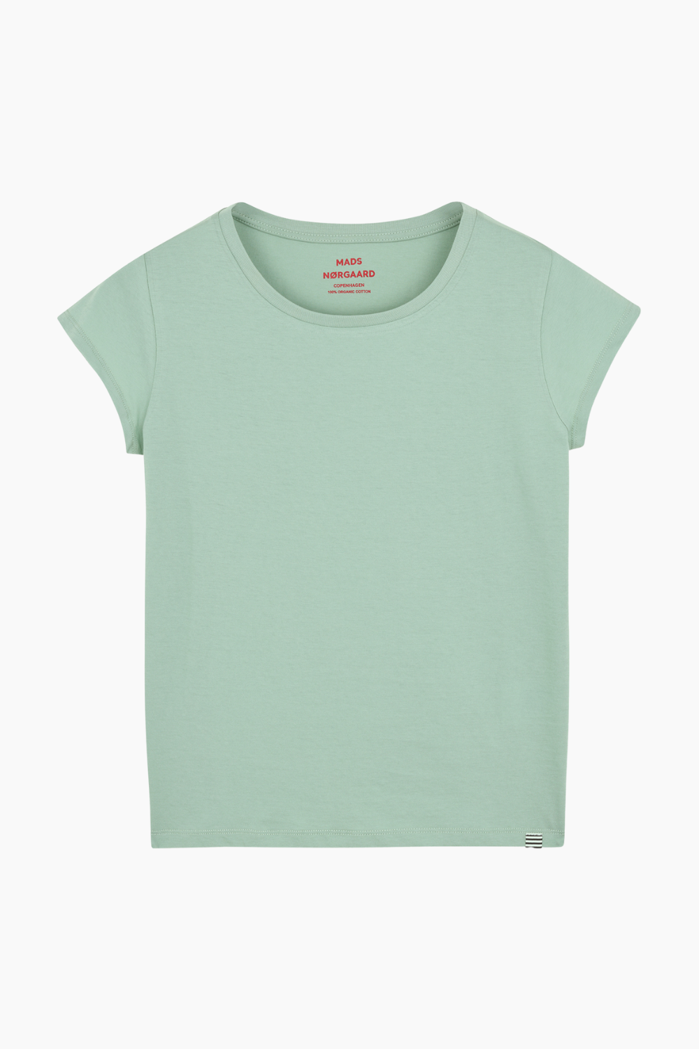 Se Organic Jersey Teasy Tee FAV - Jadeite - Mads Nørgaard - Grøn S hos QNTS.dk