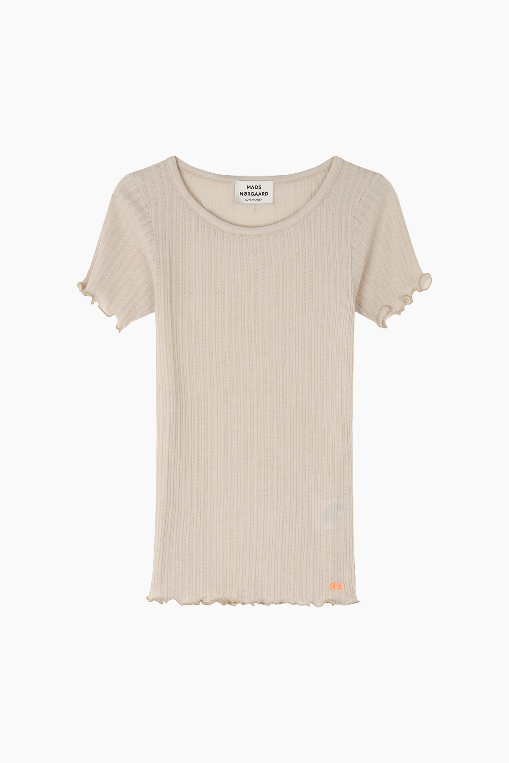 Billede af Pointella Trixy Tee - Oatmeal Melange - Mads Nørgaard - Beige M