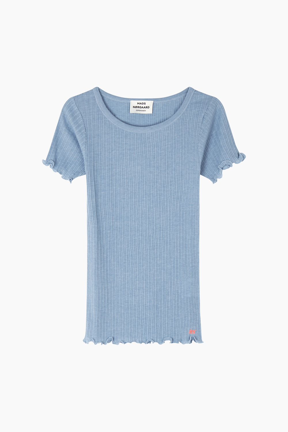 Se Pointella Trixy Tee - Powder Blue Melange - Mads Nørgaard - Blå S hos QNTS.dk