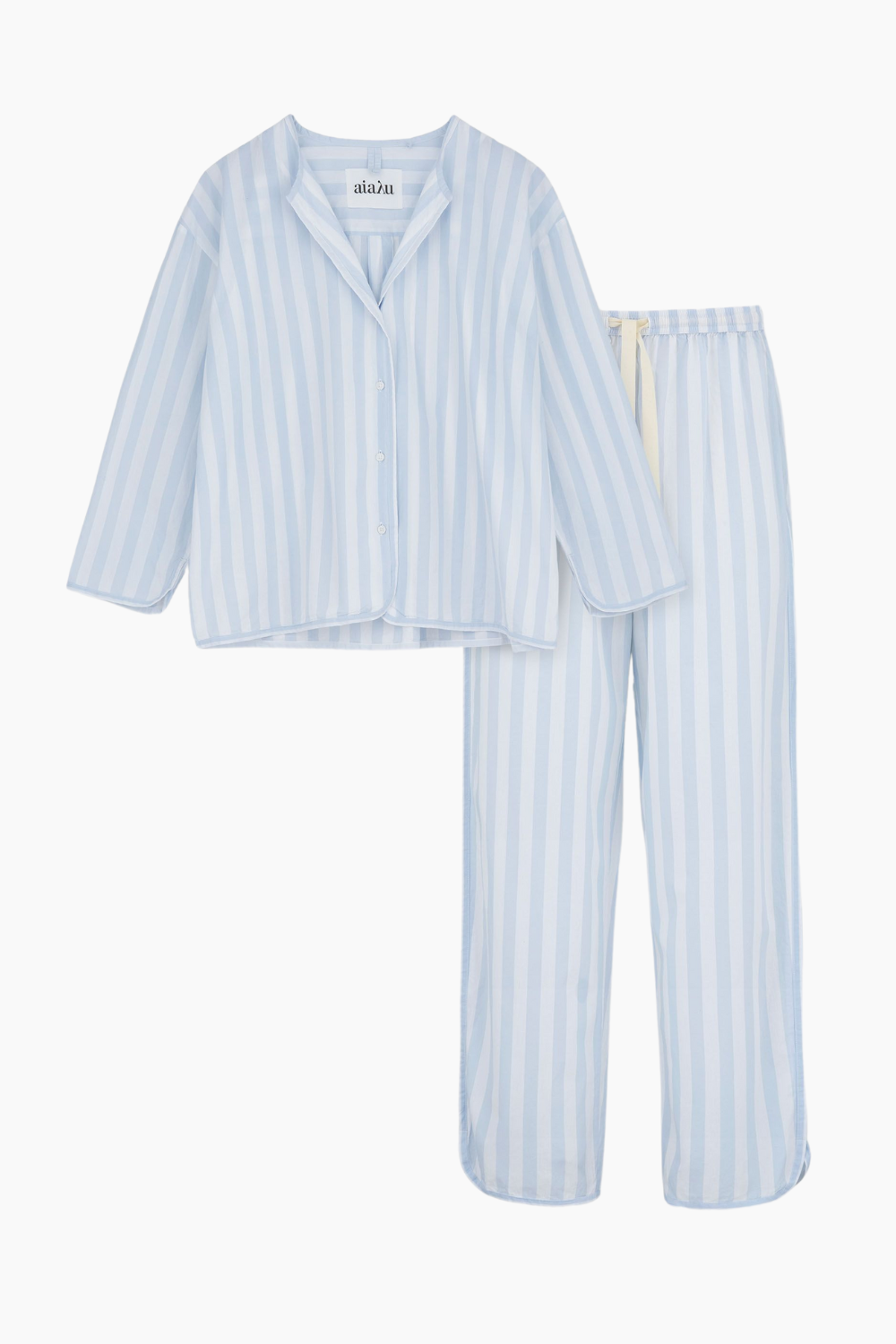 Se Pyjamas Poplin - Mix Blue Eyes - Aiayu - Stribet XS hos QNTS.dk