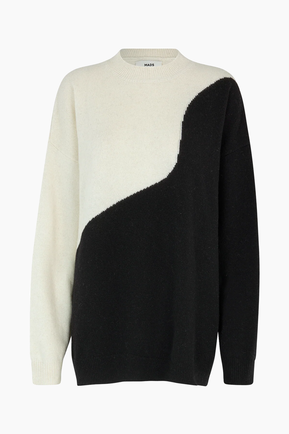 Se Recy Soft Snit Sandra Sweater - Black/Winter White - Mads Nørgaard - Mønstret S hos QNTS.dk