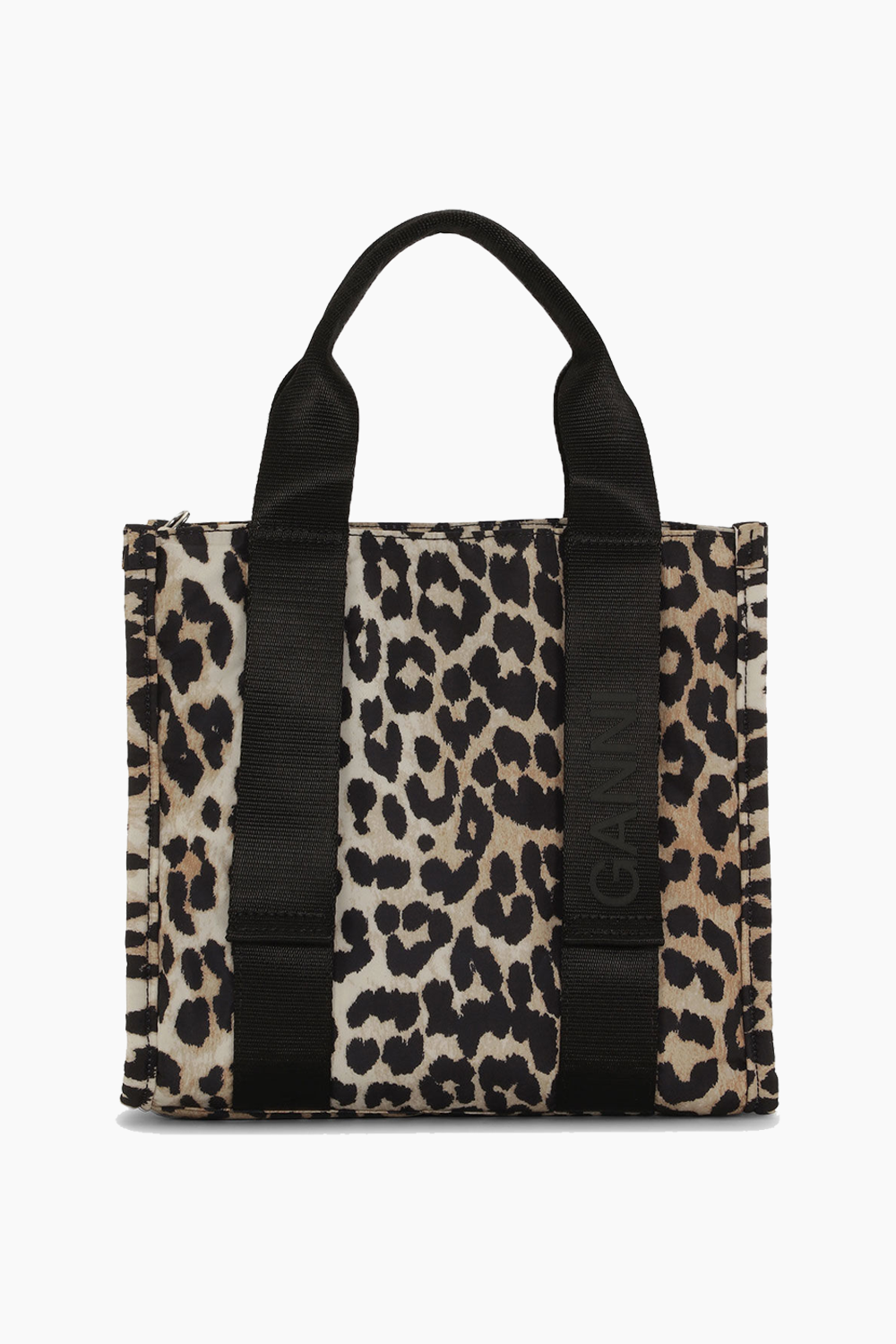 Se Recycled Tech Small Tote Print A4955 - Leopard - GANNI - Leopard One Size hos QNTS.dk