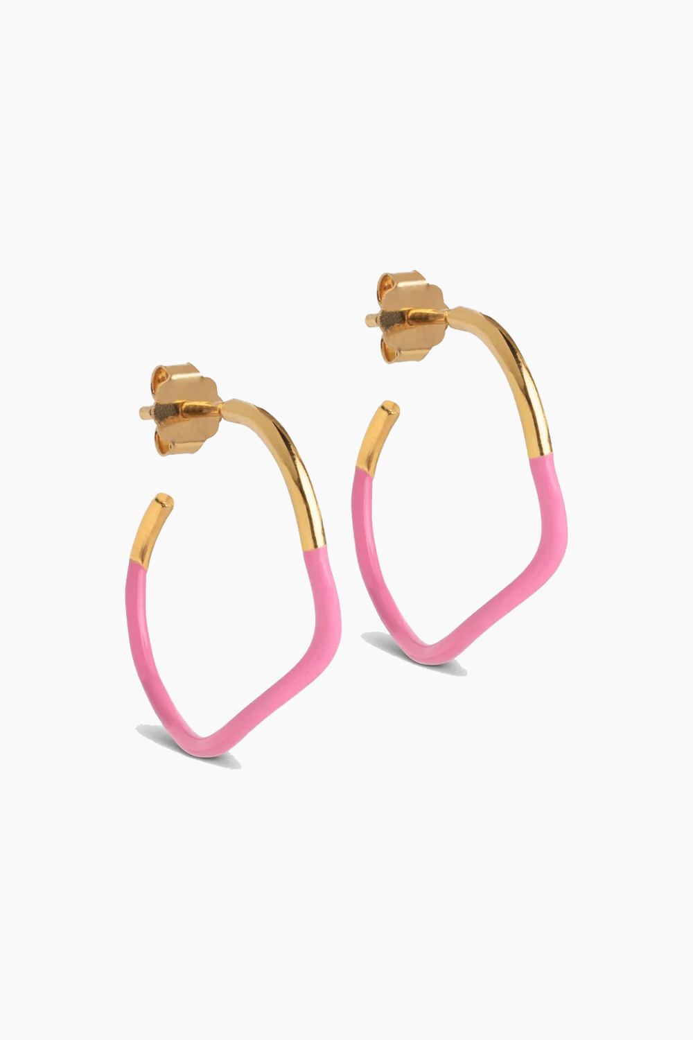 Se Sway Hoops - Pink - ENAMEL - Pink One Size hos QNTS.dk