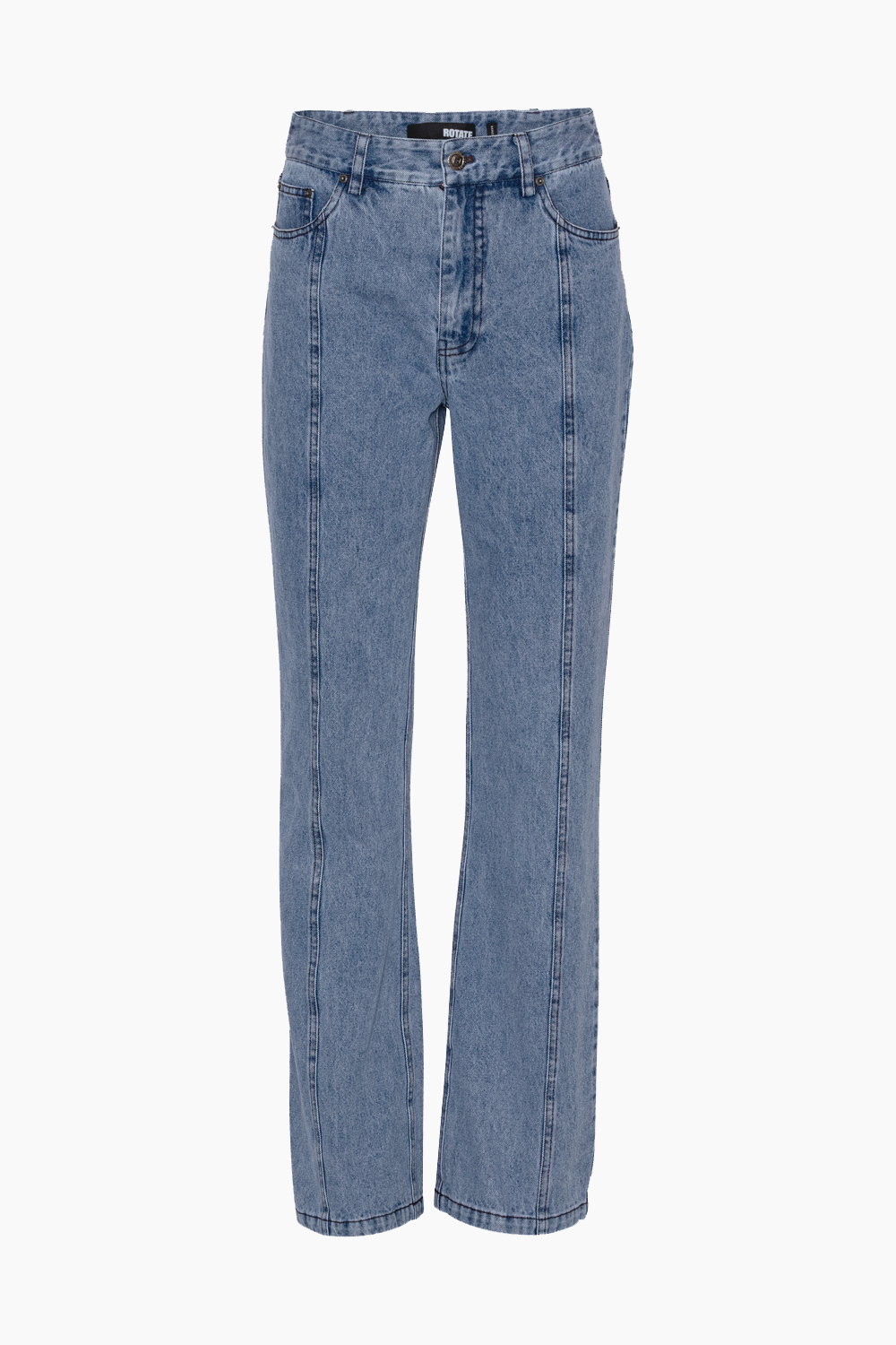 Se Twill Straight Jeans - Medium Blue Denim - ROTATE - Blå 27 hos QNTS.dk