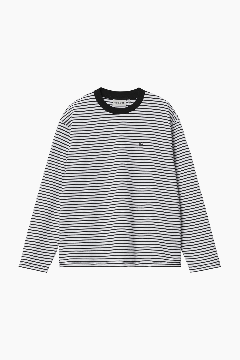W' L/S Coleen T-Shirt - Coleen Stripe, White/Black - Carhartt WIP - Stribet L