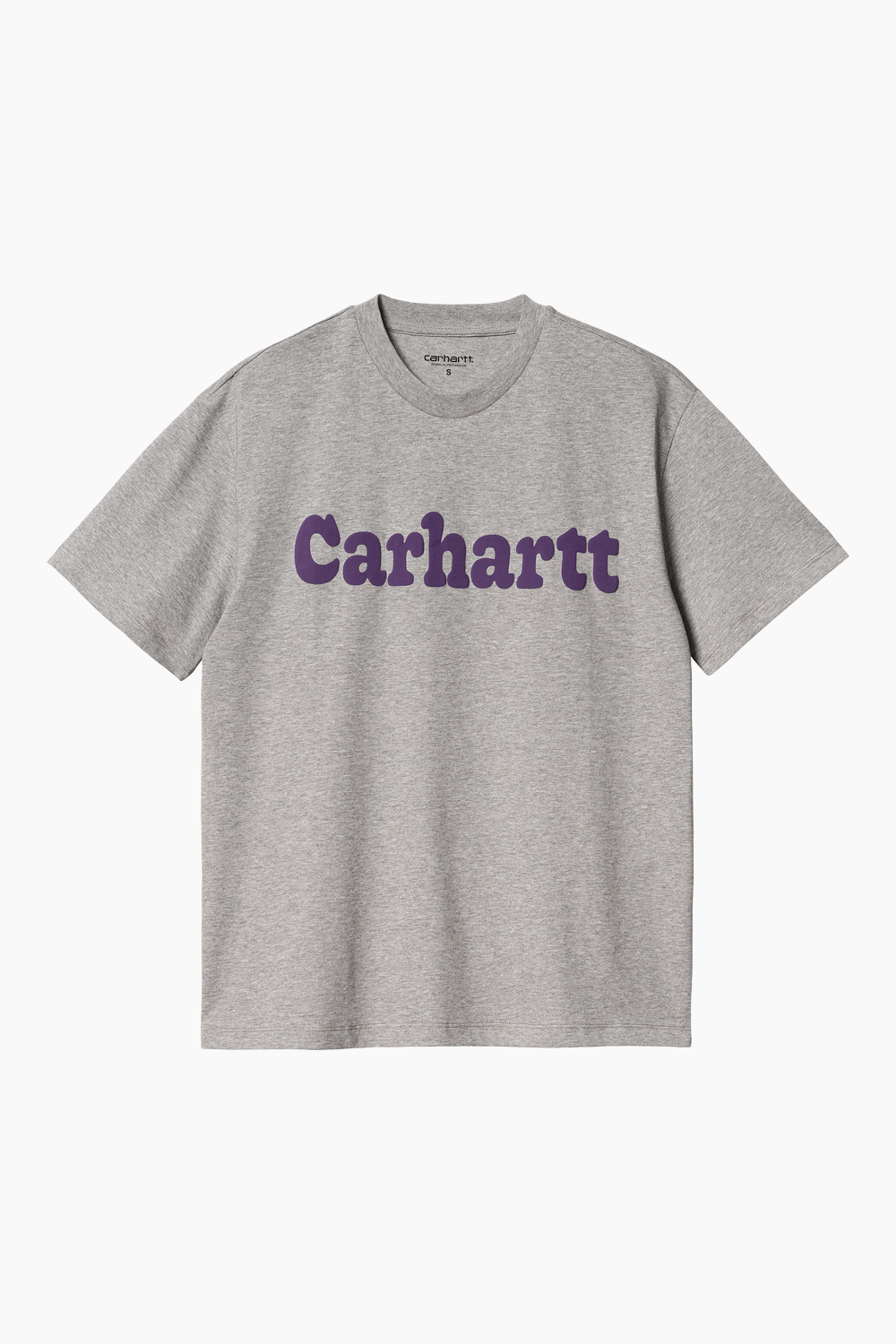 Billede af W' S/S Bubbles T-shirt - Grey Heather/Cassis - Carhartt WIP - Grå L