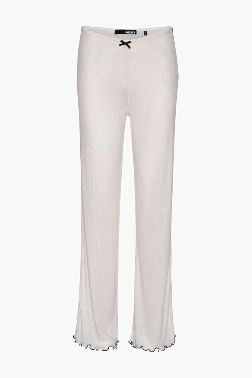 Se Pointelle Low Leggings - Bright White - ROTATE - Hvid L hos QNTS.dk