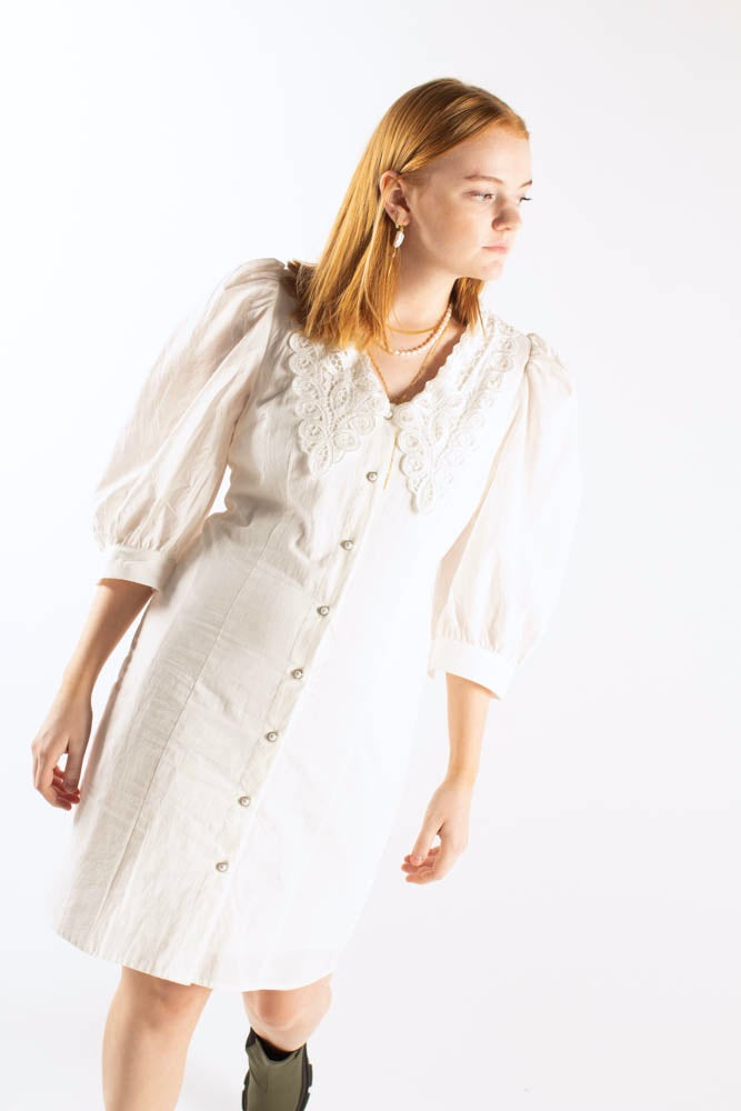 Thilda Dress - White - A-View - Hvid XS