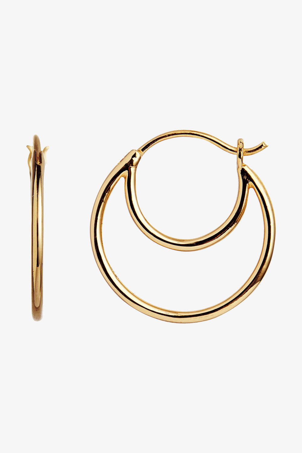 Billede af Double Creol Earring - Gold - Stine A - Guld One Size