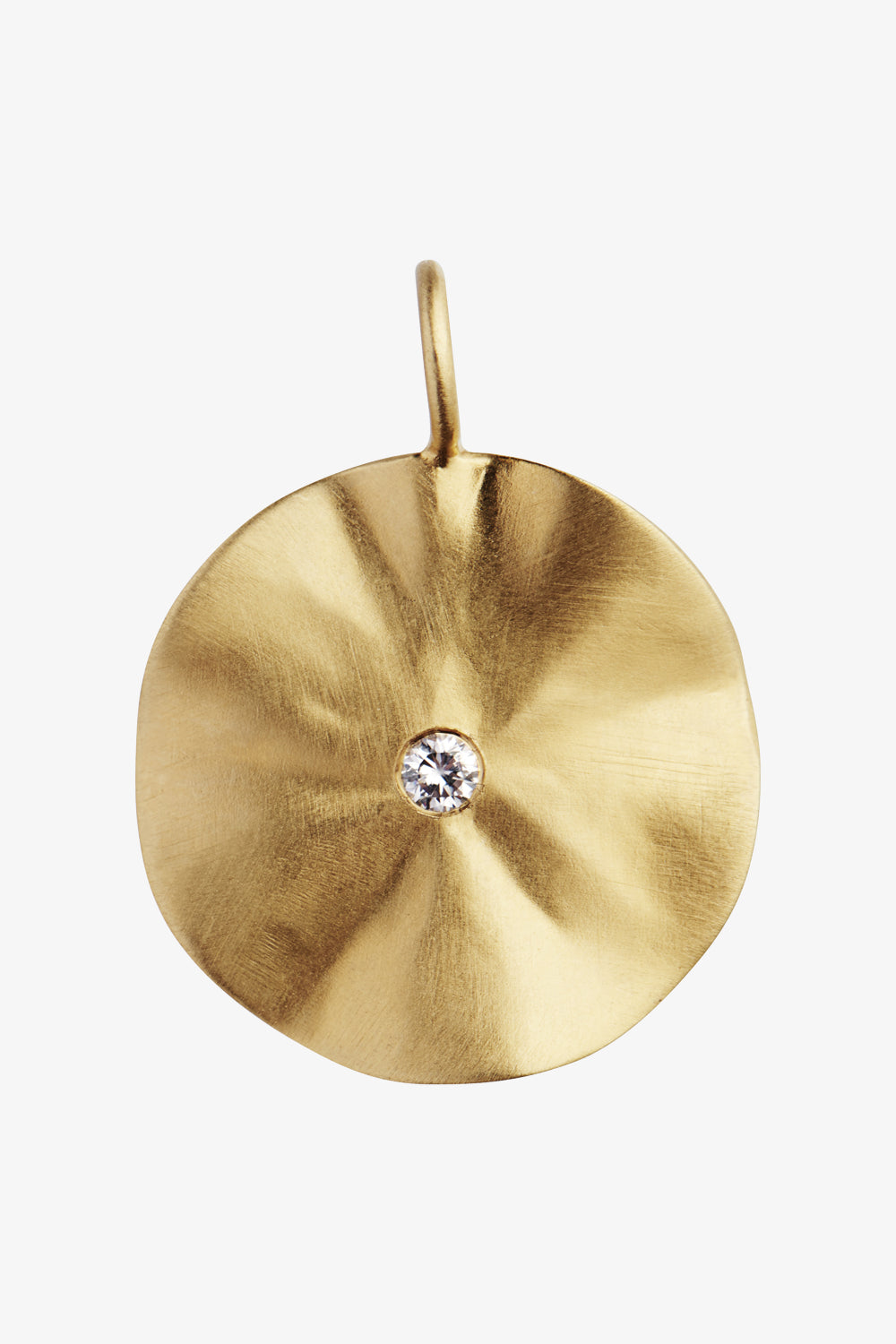 La Feuille Pendant with Light Lavender Zircon - Gold - Stine A - Guld One Size