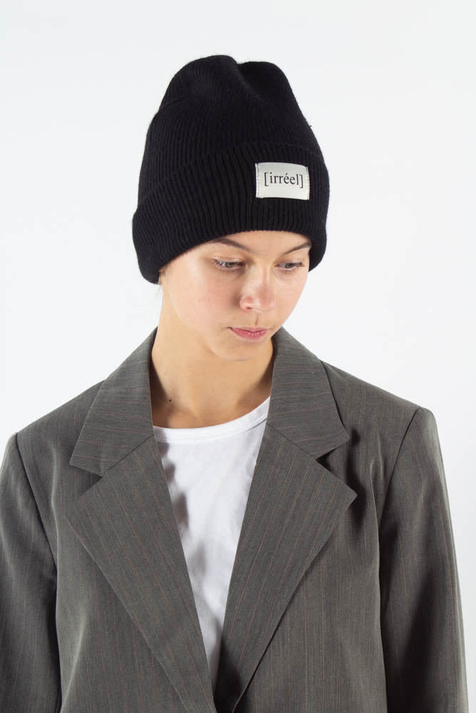 Akeelah wool Beanie - Black - irréel - Sort One Size