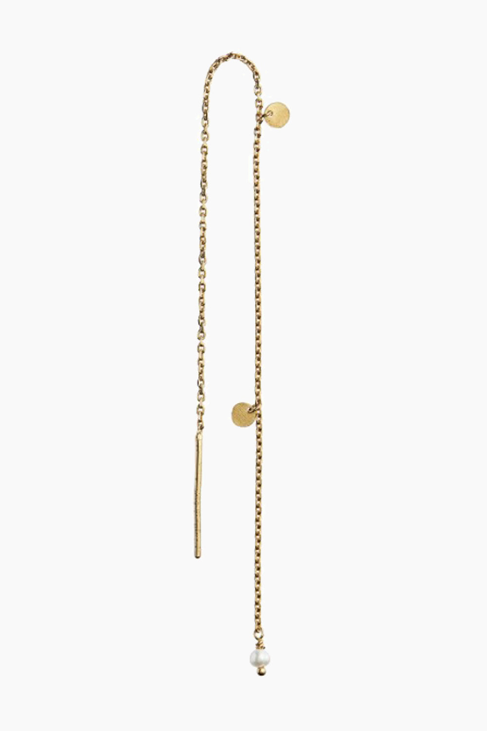 Se Dangling Petit Coin And Stone - Gold/White Pearl - Stine A - Guld One Size hos QNTS.dk