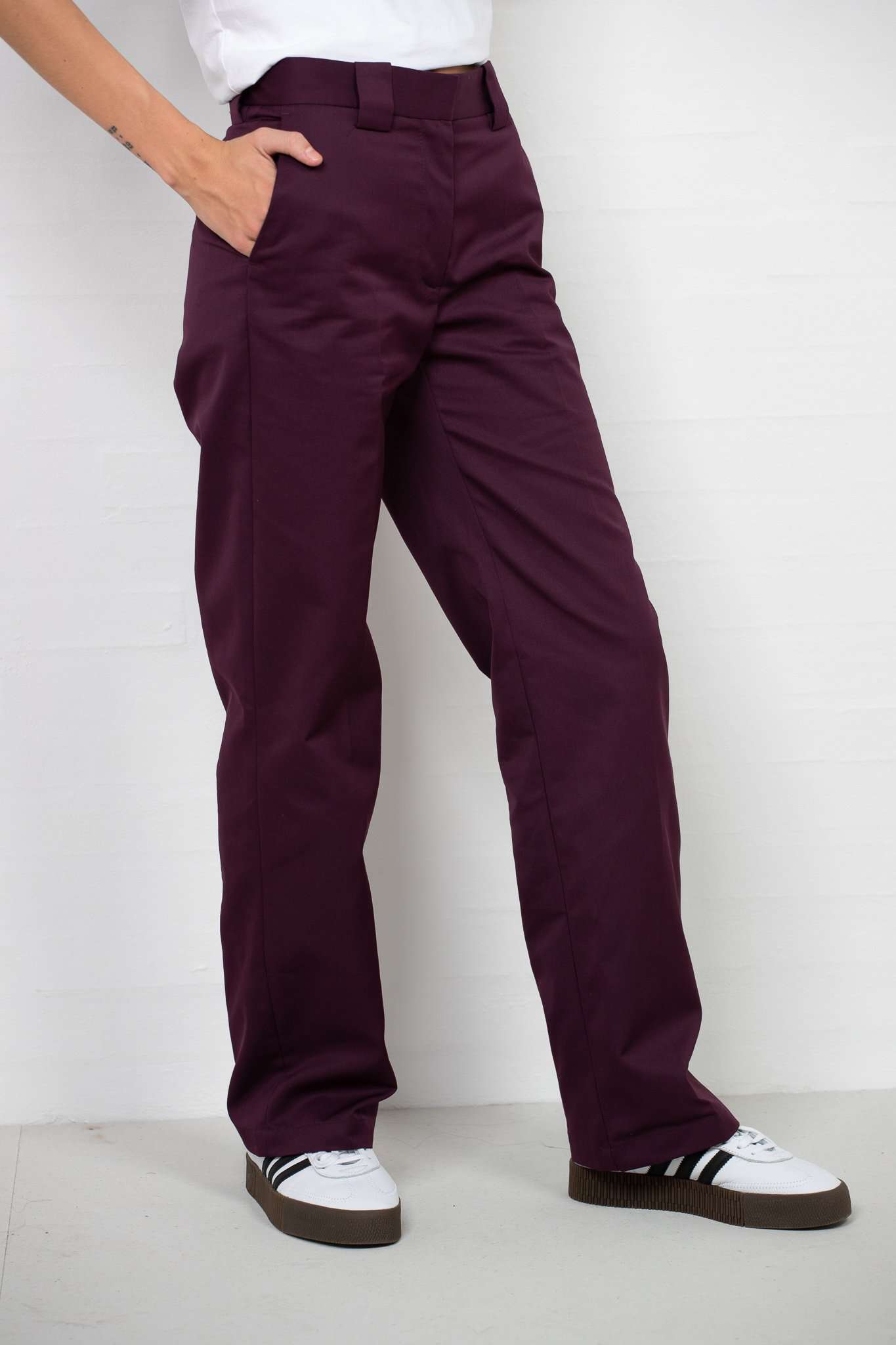 Veneda Trousers - Burgundy - Wood Wood - Bordeaux XS