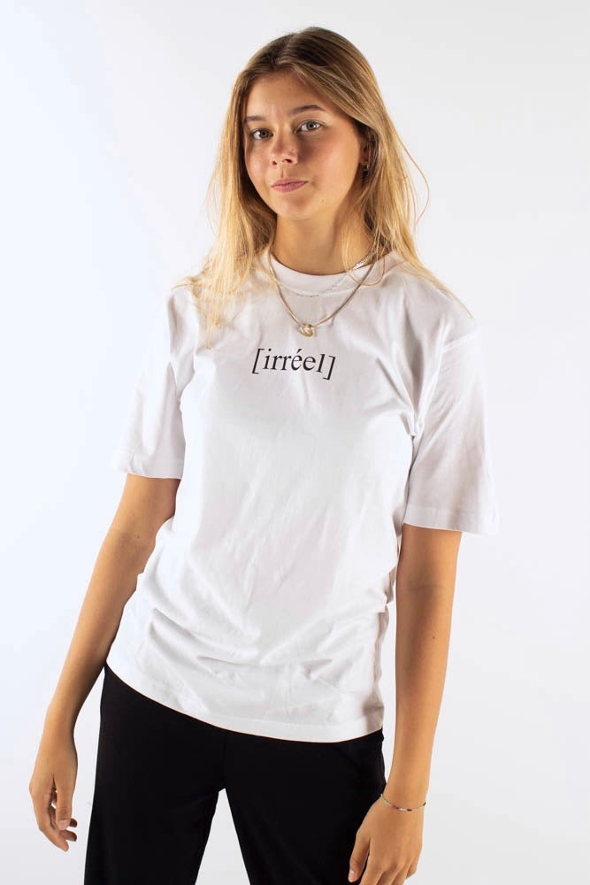 Elisa Mid Logo T-shirt - White - Irréel - Hvid L