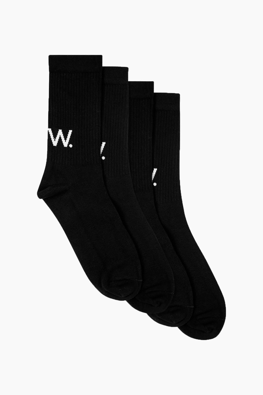 Gail 2-pack Socks - Black - Wood Wood - Sort 40-42 (2007139006048)