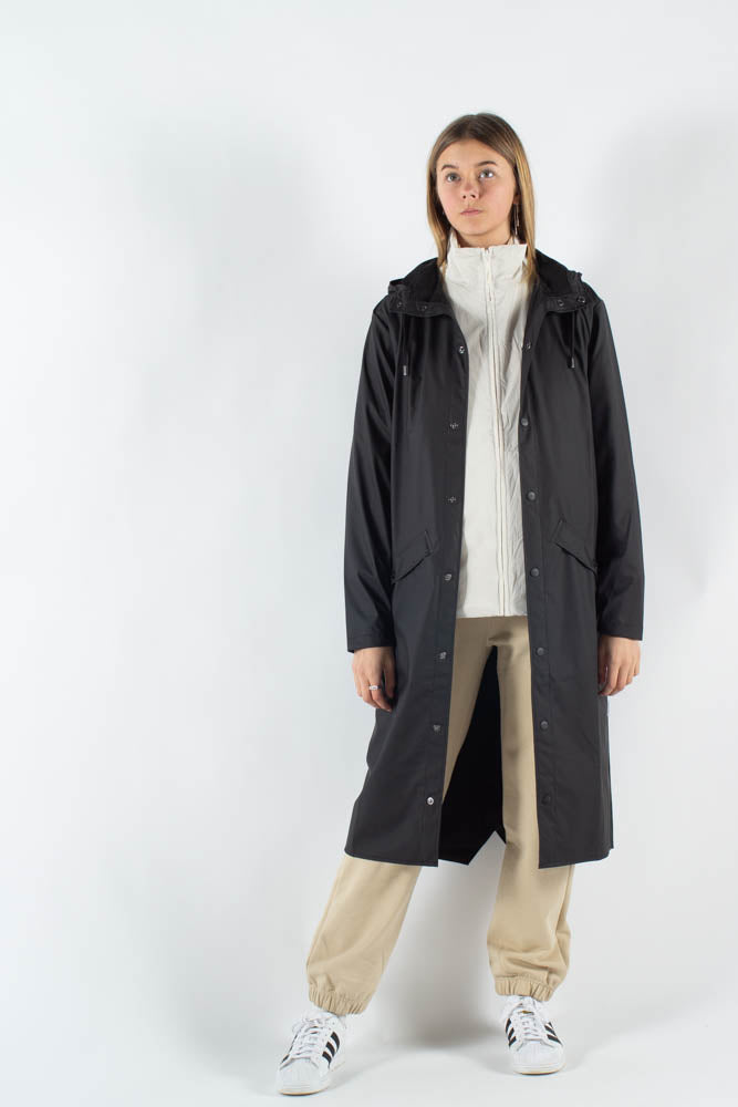 Billede af Longer Jacket - Black - Rains - Sort XS