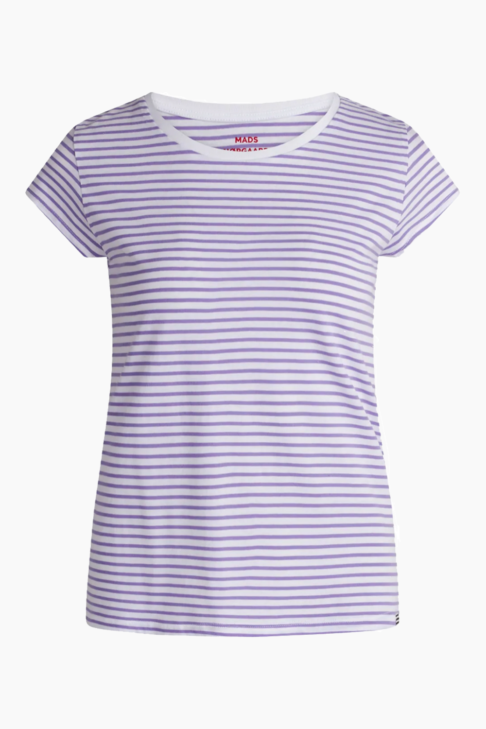 Se Organic Jersey Stripe Teasy Tee FAV - Paisley Purple/Brilliant - Mads Nørgaard - Stribet XS hos QNTS.dk