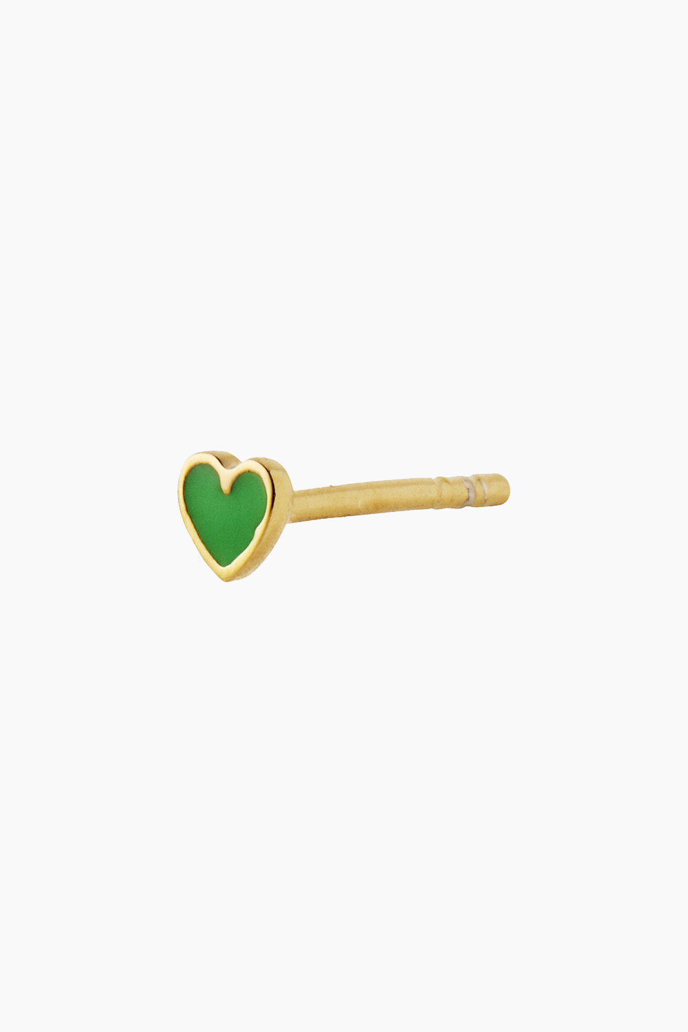 Billede af Petit Love Heart Grass Greeen Enamel - Gold - Stine A - Grøn One Size