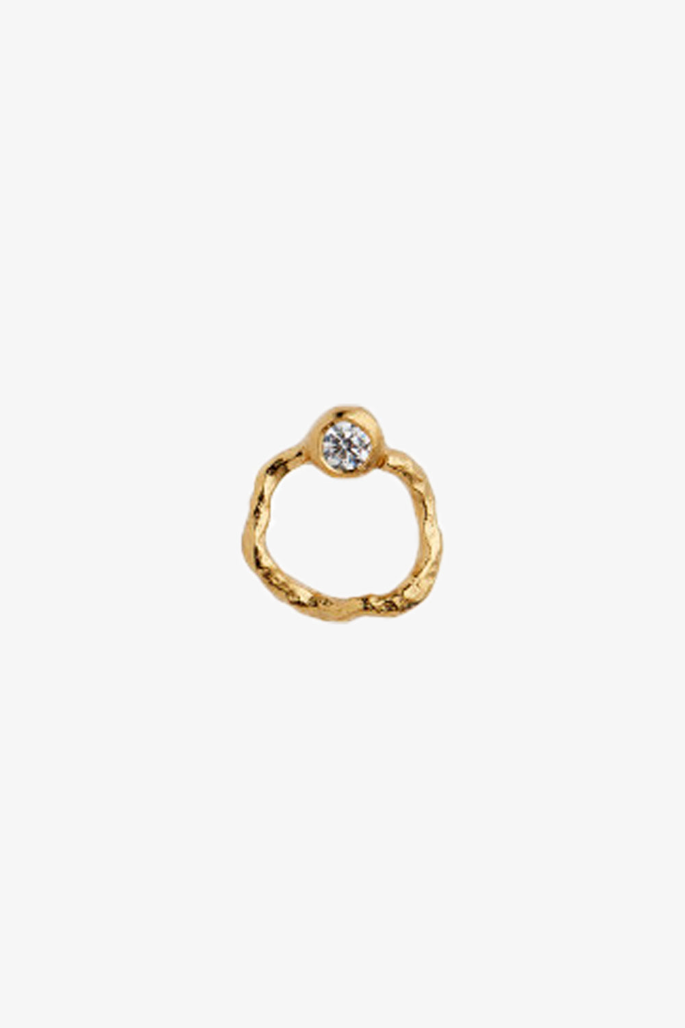 Billede af Petit Wavy Circle Earring - Gold - Stine A - Guld One Size