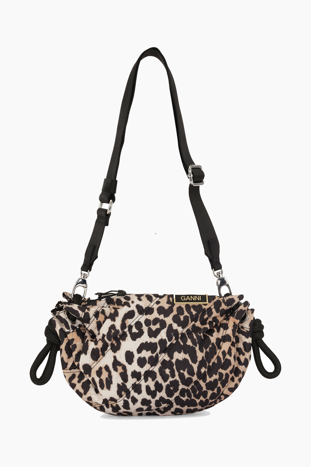 Quilted Recycled Tech Small Duffle Bag - Leopard - GANNI - Leopard One Size