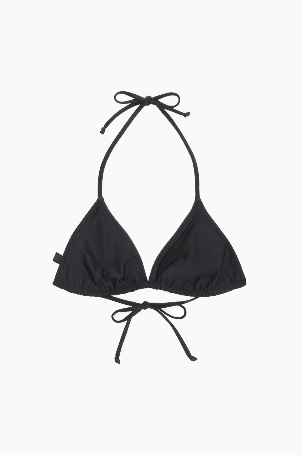 Billede af Recycled Core Solid String Bikini Top A4043 - Black - GANNI - Sort L