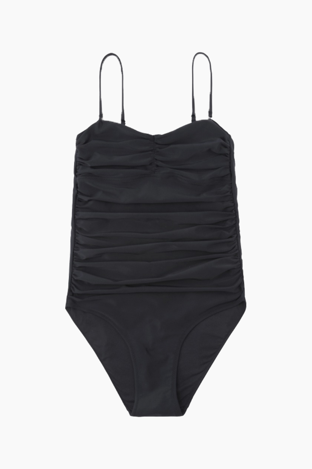 Billede af Recycled Core Solid Gathered Swimsuit A4049 - Black - GANNI - Sort L