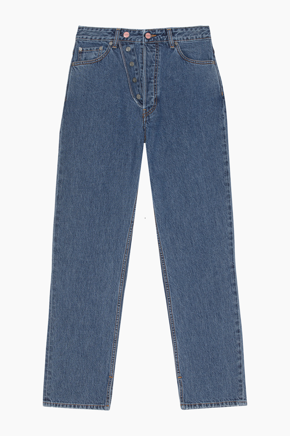 Se Figni Jeans - Mid Blue Stone - GANNI - Blå 28/32 hos QNTS.dk