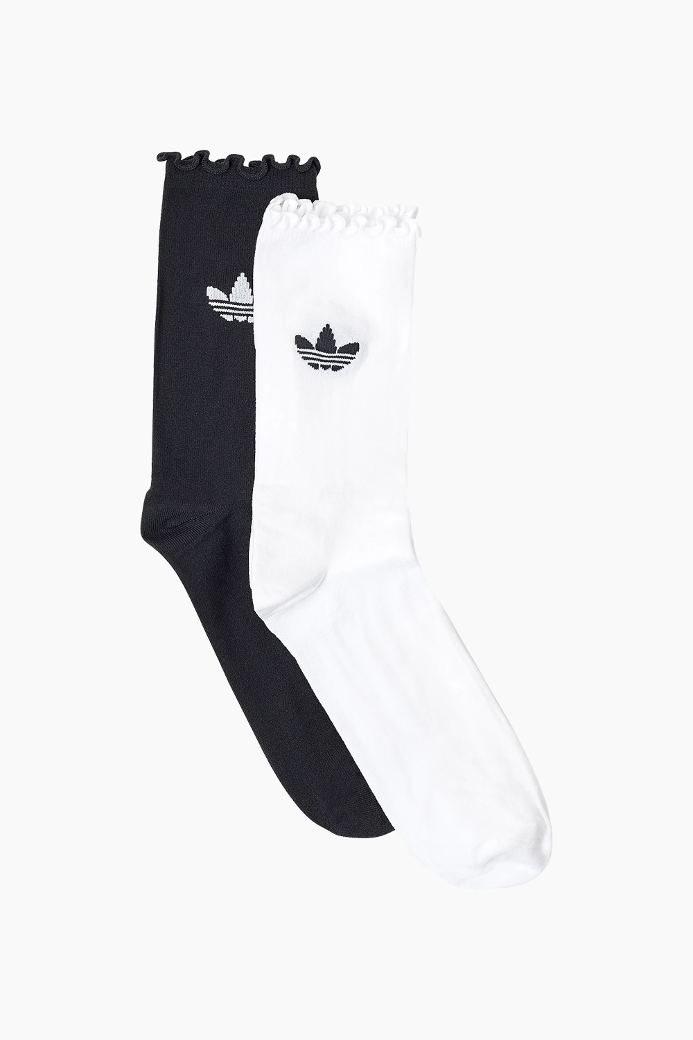 Ruffle Crw 2PP Socks - White/Black - Adidas Originals - Hvid S