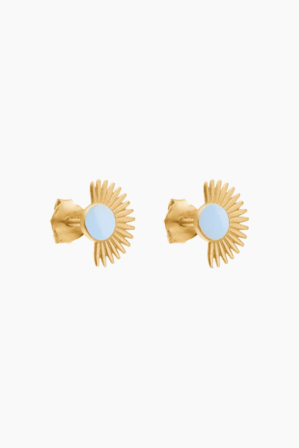 Billede af Soleil Stud - Icy Blue - Enamel - Guld One Size hos QNTS.dk