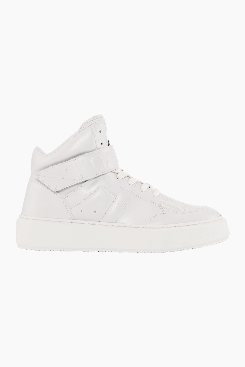 Se Sporty Mix Cupsole High Top Velcro Sneakers - Egret - GANNI - Hvid 36 hos QNTS.dk