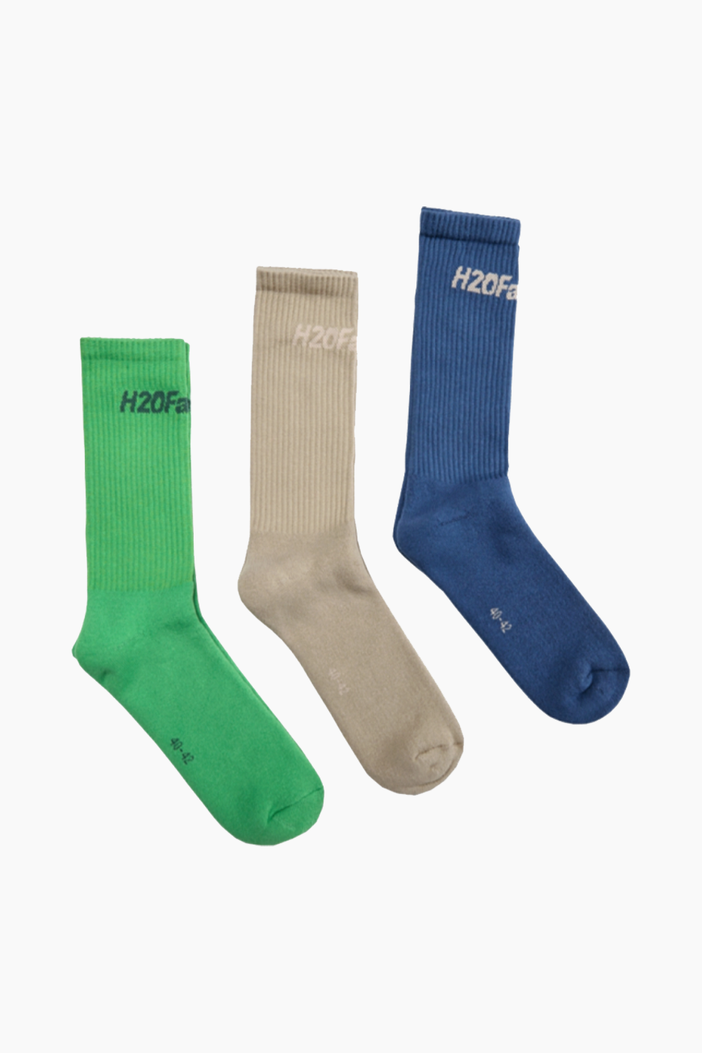 Billede af Suck Socks 3 Pack - Indigo Blue/Aluminium/Bright Green - H2O Fagerholt - Blå 32-35