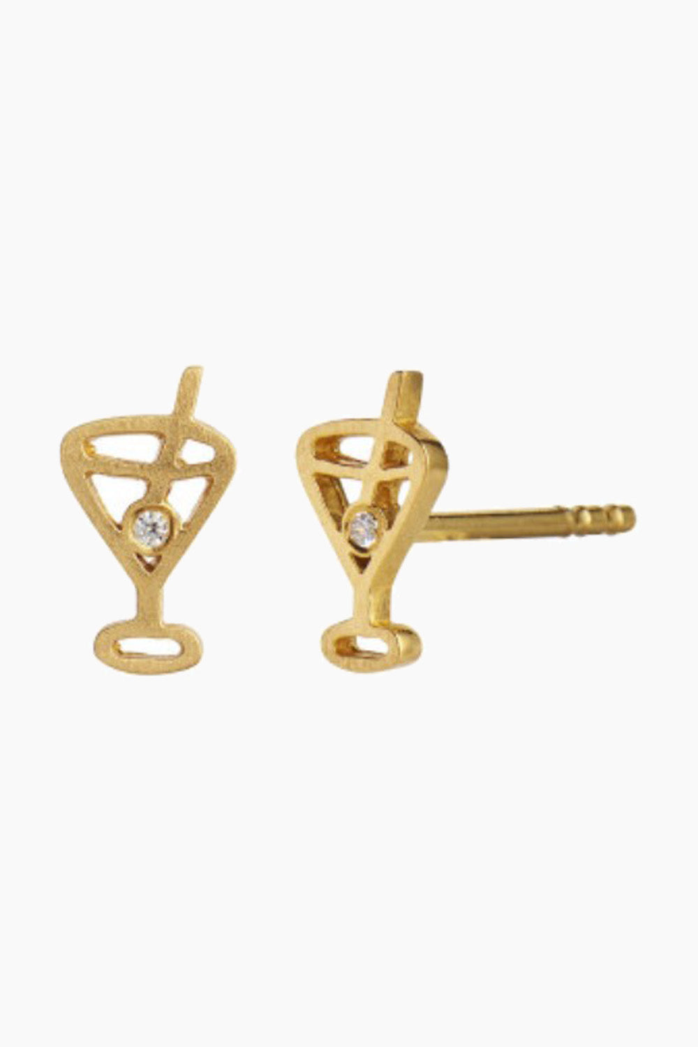 Se Tres Petit Cocktail Earring - Gold - Stine A - Guld One Size hos QNTS.dk