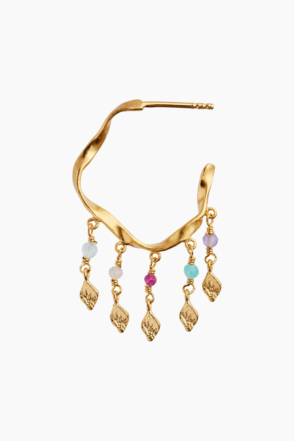 Se Twisted Creol With Stones And Ile De L'amour - Gold - Stine A - Guld One Size hos QNTS.dk