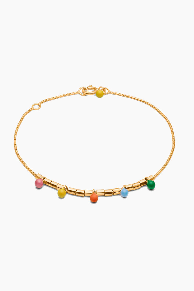 Billede af Rainbow Bracelet - Gold - ENAMEL - Guld One Size