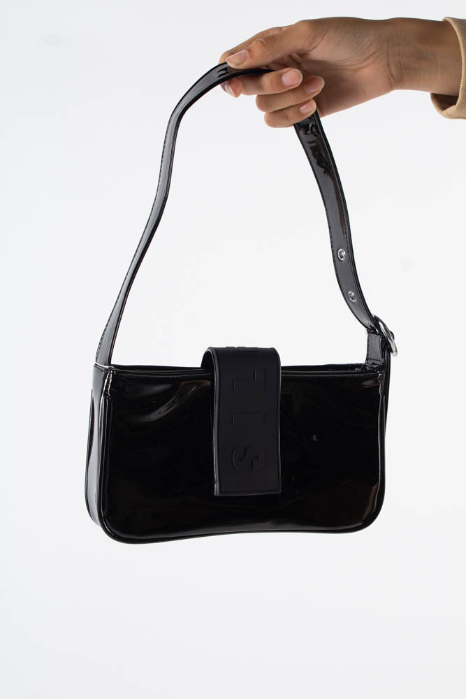 resident Nedgang Afvige Yasmin Shoulder Bag - Black Lacquer - Silfen Studio - Sort/lak One Size  Sort/lak | 300.00 DKK