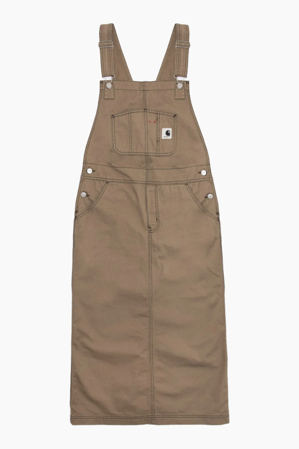 W' Bib Skirt Long - Tanami Rinsed - Carhartt WIP - Brun XS