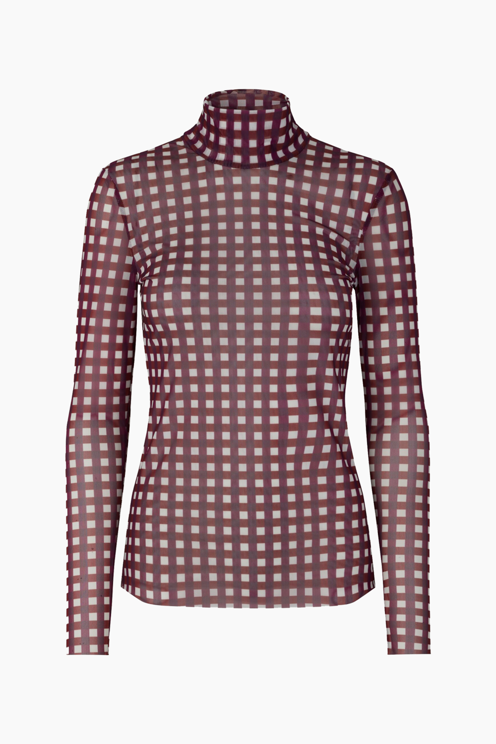 Billede af Jodi Mesh Top - Maroon Check - Baum und Pferdgarten - Mønstret XS