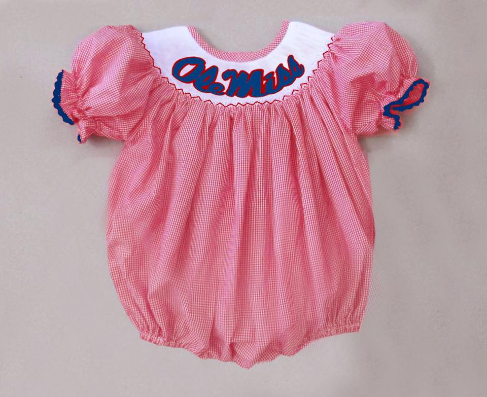 smocked ole miss baby clothes