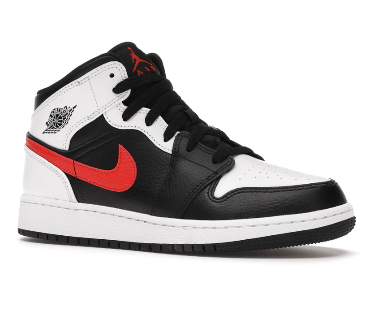 white red black jordan 1 mid