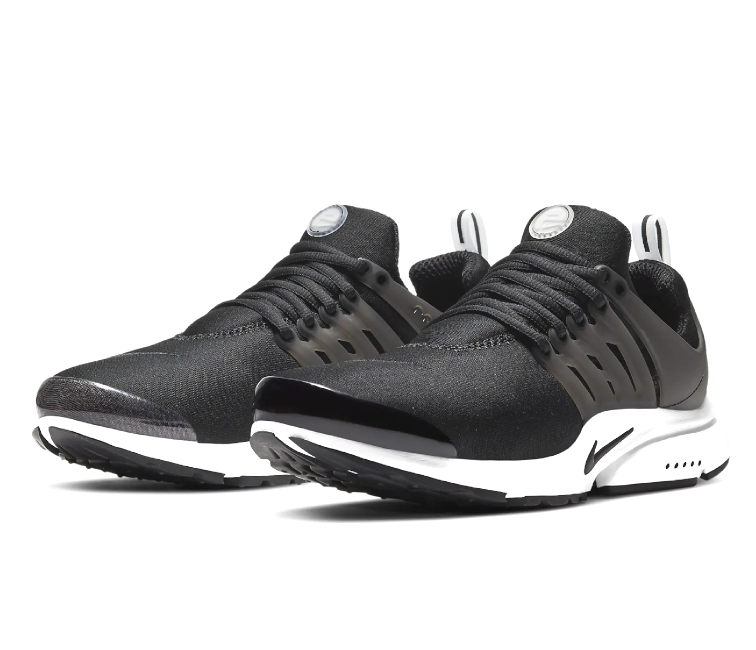 mens black and white prestos