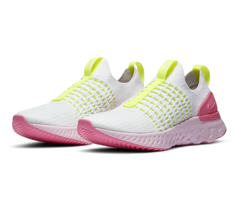 nike react pink and yellow