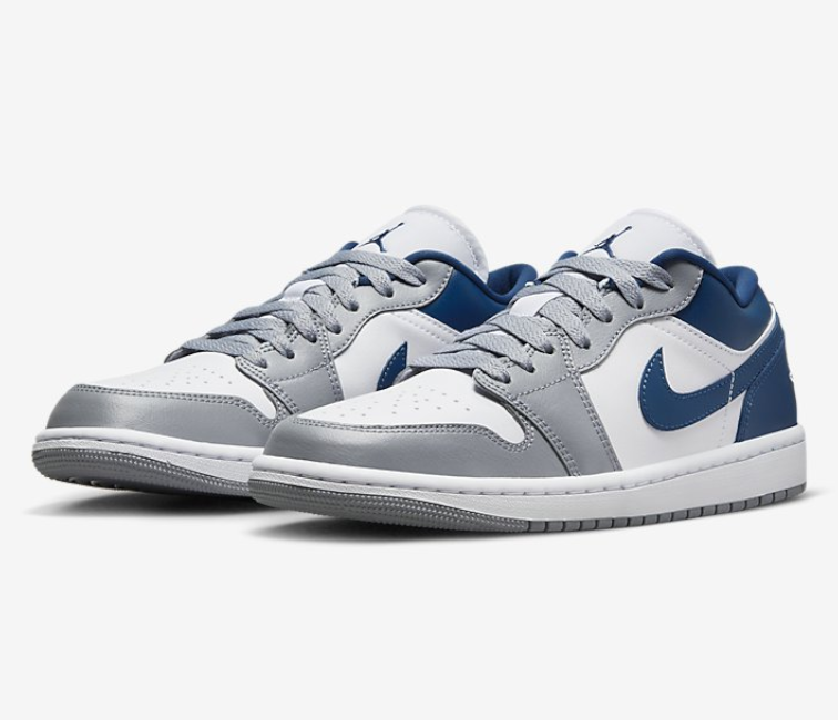 Womens Air Jordan 1 Low (Stealth Grey/French Blue) – ShoeGrab