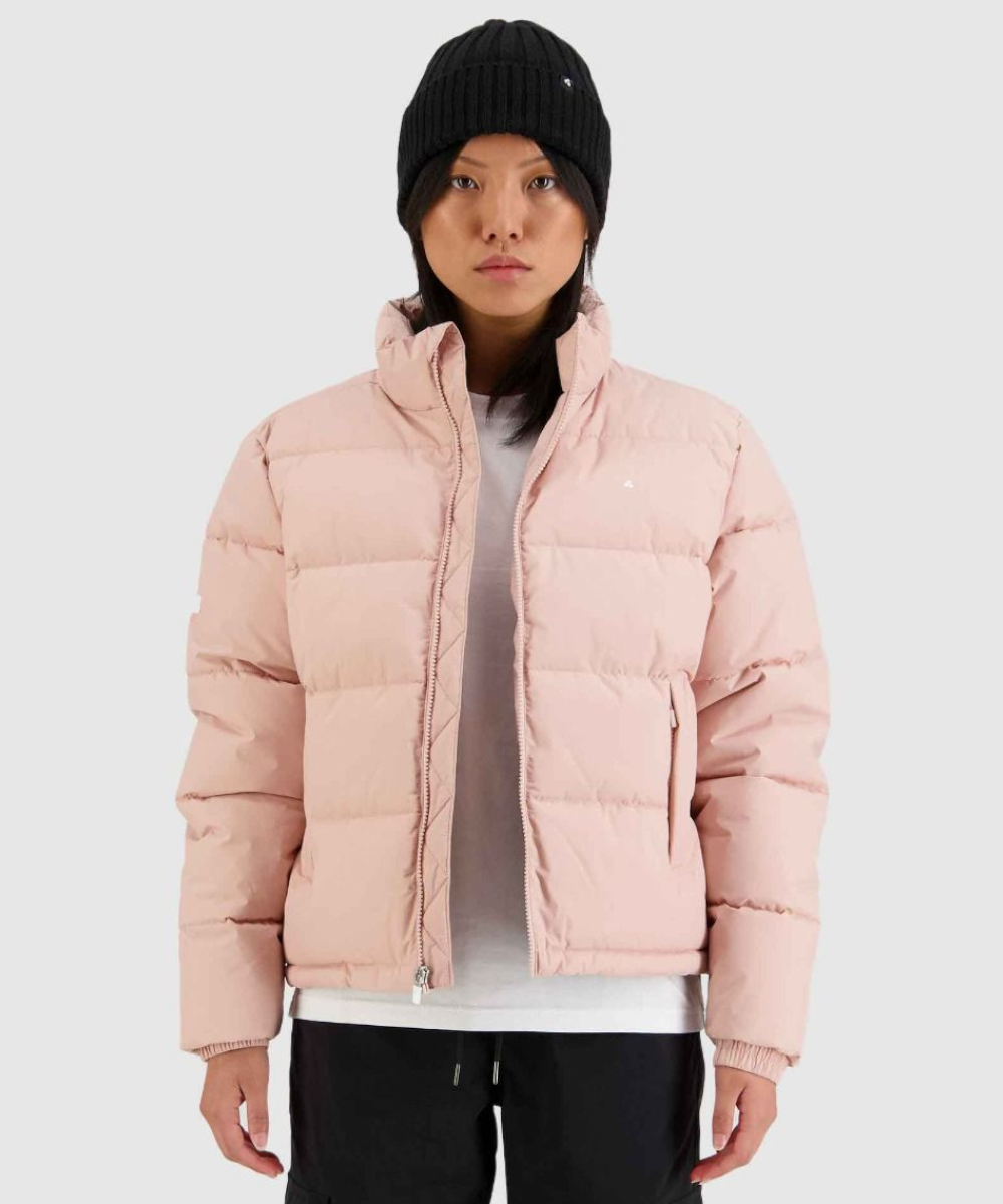 Official Huffer Track Puffer Jacket Women’s Dusty Pink At ShoeGrab