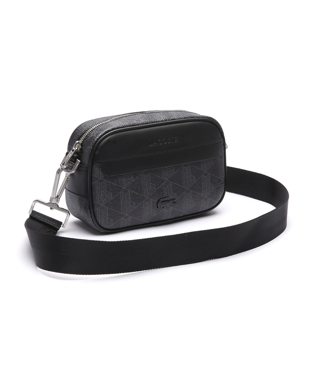 Buy Lacoste Men's Lacoste Blend Concept Reporter Bag Cross Body, Black ...