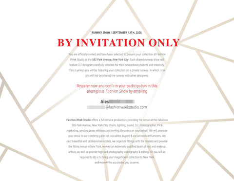New Drip Official Paris™ New York Fashion Week Invitation - 3 PRIVATE - Copie