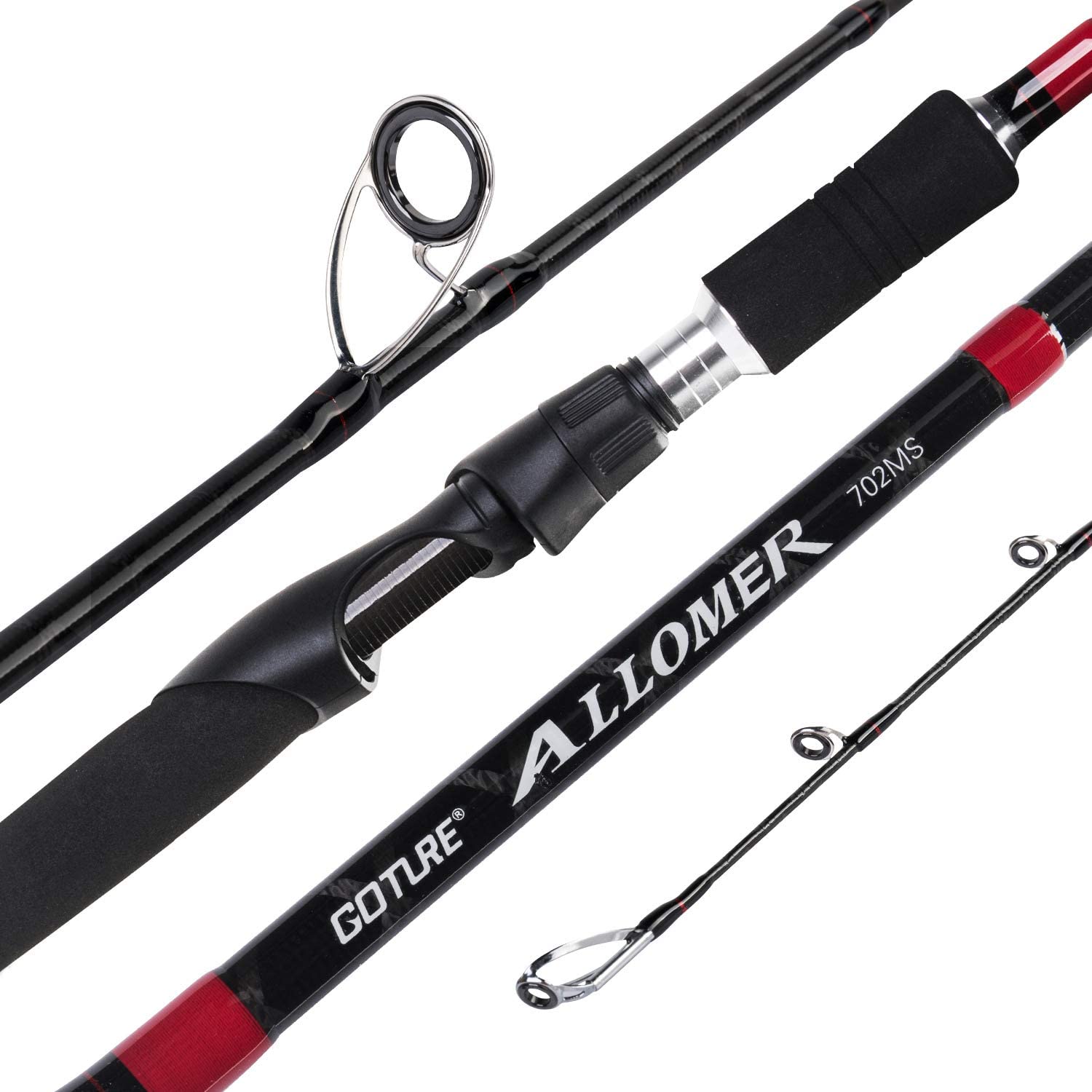 Allomer Sea Bass Rod Carbon Fiber 2 3 Piece M Mh Power Fast Action Goture