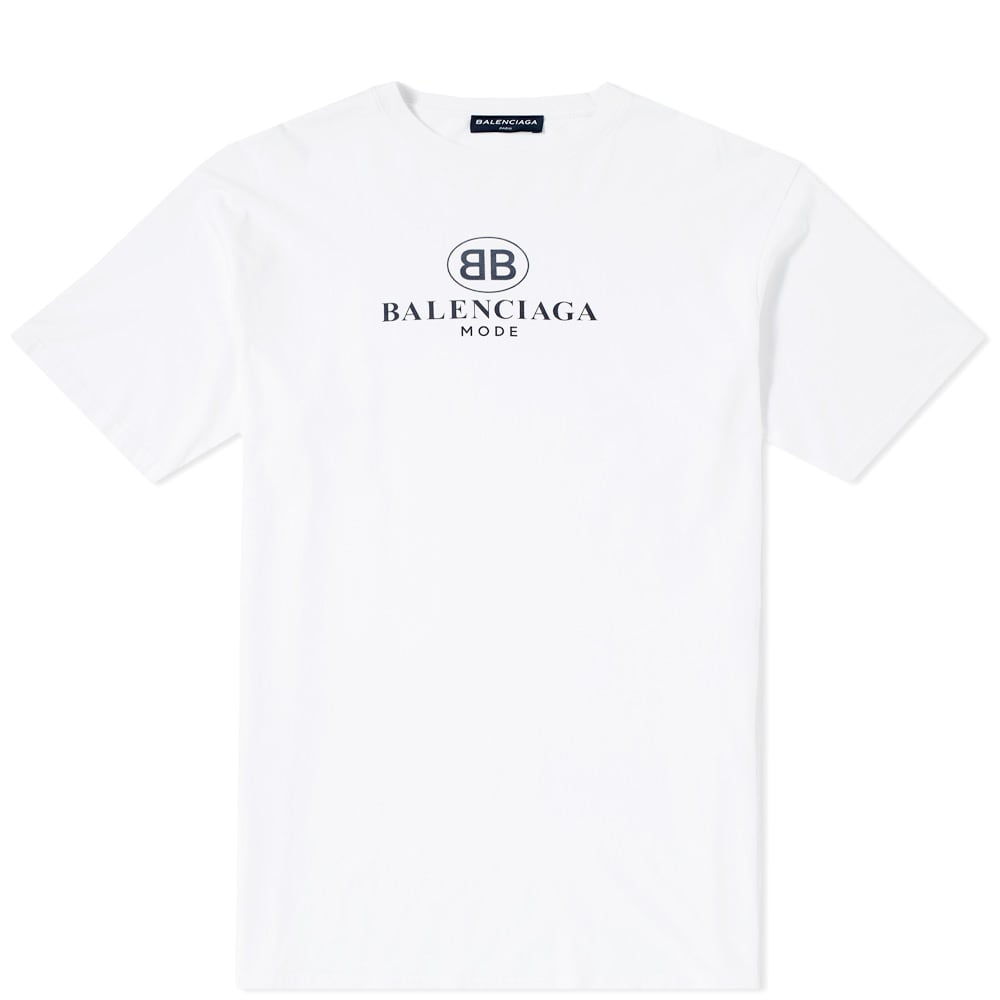 balenciaga t shirt black and white