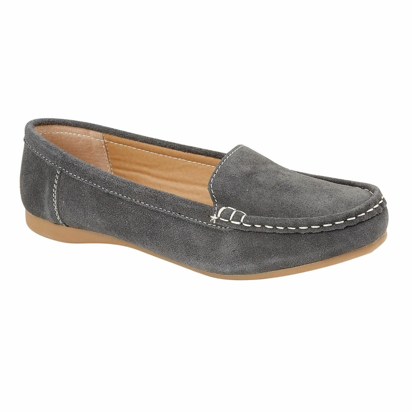 grey suede loafers womens