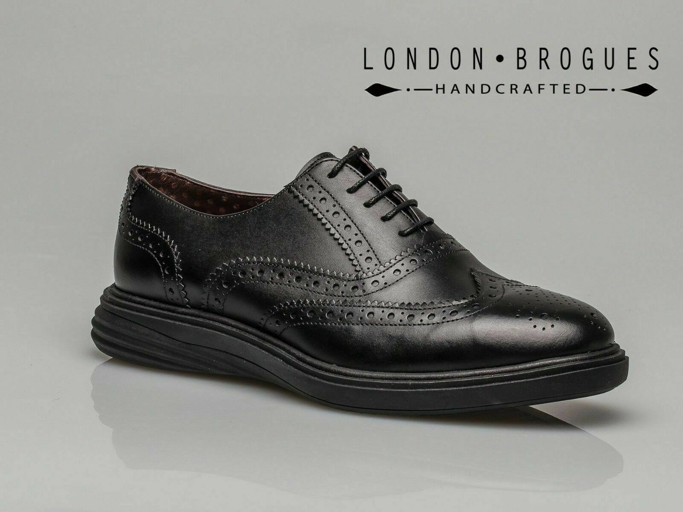 black casual brogues